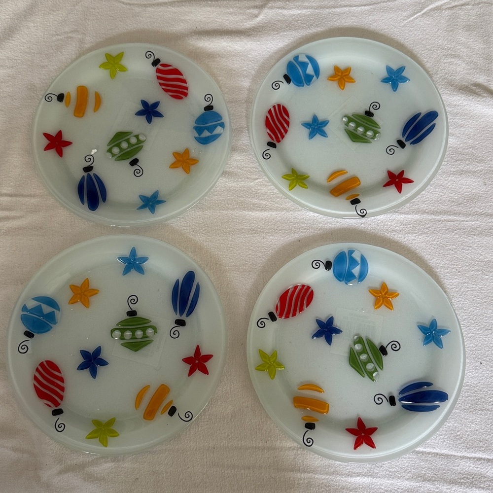 Block Crystal Ornaments Salad Plates